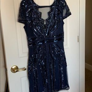 Blue Sparkly Cocktail Dress